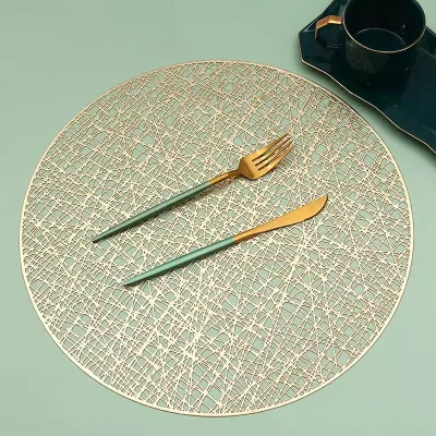 Round  Wedding Pvc Waterproof Place Mats Placemats for Dinning Table Table for Hotel Restaurant
