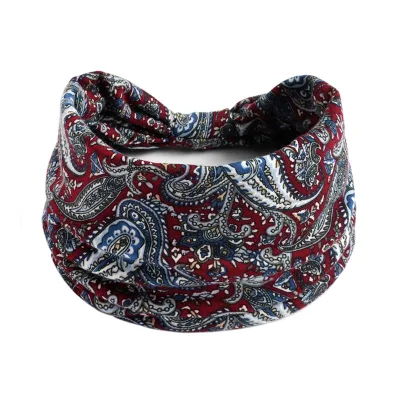 Wholesale Knotted Flower Pattern Print Headwrap Turban African Muslim Headscarf Bonnet Hijab Turban