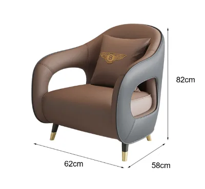 Single Sofa Tea Table Combination for Leisure Hotel Reception Office Sales Negotiation for Reception Beauty Living Room Set