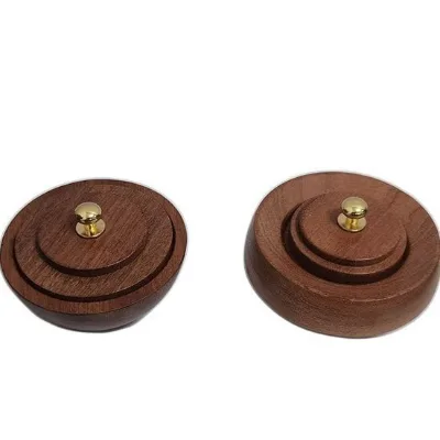 For New Cocktail Fumigator Set Bar & Kitchen Wooden Flying Saucer with Wooden Lid American Style