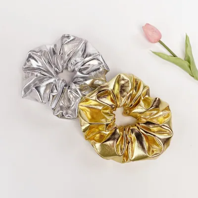 Wholesale Fashion Fabric Hair Scrunchies Girls Oversized Shining Hair Tie Large Accessory for Women's Hair Styling