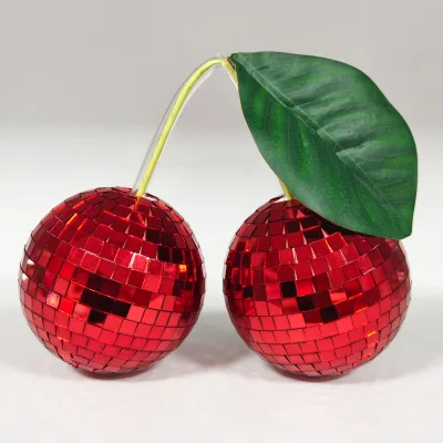 Disco Wedding Stage Party Cross-border Hand-made Mosaic Christmas Mirror Ball Glass Cherry