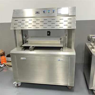 New 220V High Productivity Cake Cutting Machine with Titanium Alloy Blades, Stainless Steel Structure, square and Rectangular