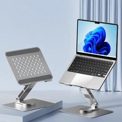 2025 Portable Laptop & Tablet Stand Adjustable Height Silicon Aluminum & Metal Laptop Holder for Macbook Air Pro