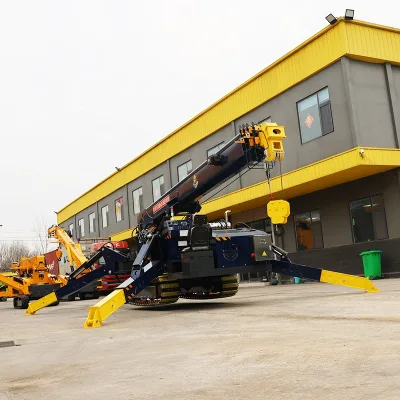 Reliable 21m Height Spider Crane Models 12Ton Telescopic Arm Diesel Spider Crane with CE Certification