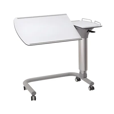 New Design Hospital Over Bed Mobile Dining Table Trolley PP Board Furniture