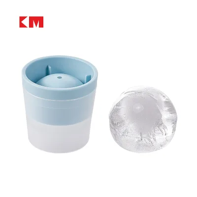 KM5050 BPA Free Plastic Whiskey Ice Cube Mold Large Reusable Round Ice Ball Maker for Bar & Home