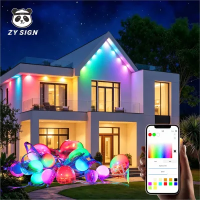 24V Full Color PC IP65 Waterproof Green LED Running Marquee Lights for Storefront Signboard Advertising