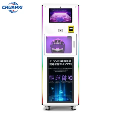 Automatic Outdoor Street Helmet Cleaning Small Vending Machines Storage Locker Smart Helmet Dry Cleaning Machine