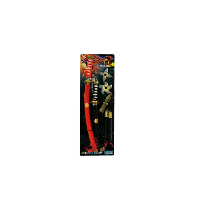 Red Plastic Katana Sword Toy with EN71