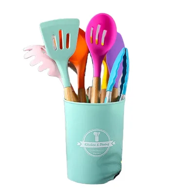 12 Pieces Set Food Grade Silicone Cooking Kitchen Utensil Set Kitchenware Bakeware Kitchen Accessories