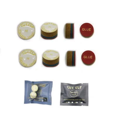 Cueelf Professional Hot Selling Rainbow S/M/H 11mm/14mm 6 Layers Pool Cue Tips Repair Tool Cue Head Accessory 1 Piece