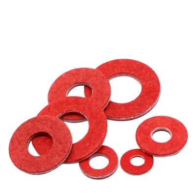 Factory Stock Metric Red Steel Vulcanized Insulation Paper Washer Flat Red Fiber Washer DIN125A
