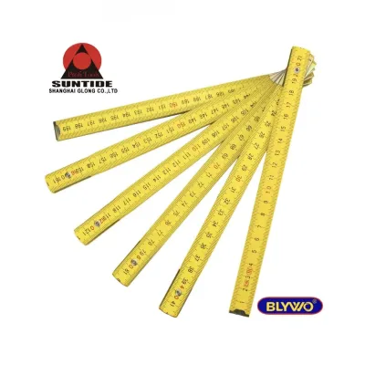 2m 10 Folds Wooden Folding Ruler with Metric Scale