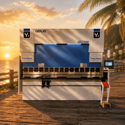 130T 3200 CNC Press Brake Cybelec CT12/Delem DA53T 4+1 Axis Auto Crowning for Stainless Steel Bending