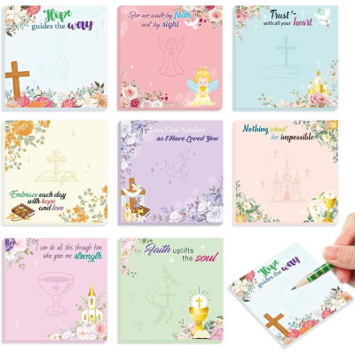 Sticky Notes Bible Verses Christian Inspirational Sticky Notes with Floral Sticky Notes Stickers for School Reminder Planner