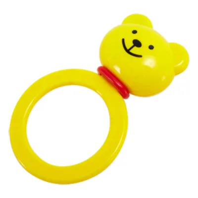 GOODWAY Educational Infant Musical Toy Soft Cartoon Bear Bell Rattle Made of Plastic