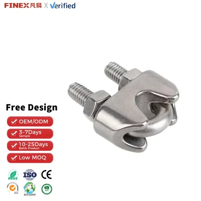 Stainless Steel 304 316 US Type Polished Wire Rope Clip Marine Grade Heavy Duty