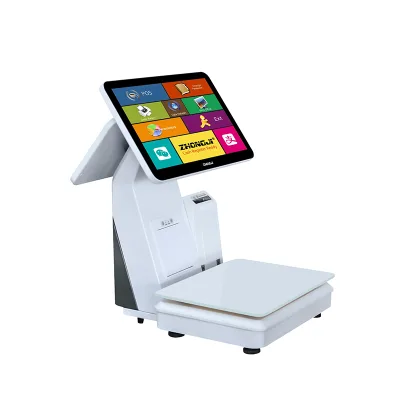 ZHONGJI LS9(AI) Dual Screen Win10 POS System Thermal Printer VFD Display J1900 CPU Wi-Fi 6 Bluetooth 5.2 Retail Cash Register