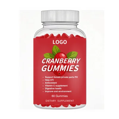 OEM Cranberry Probiotics Gummies Health Dietary Fiber Vitamins Supplement Pack for Women Health