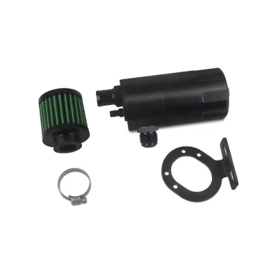 Universal Aluminum Racing Oil Catch Can / Tank with air Filter and Dipstick