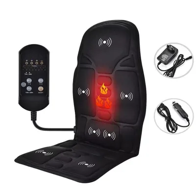 Car Massage Cushion Heat Vibration Deep Tissue Relax Relief Pain Back Waist Leg Full Body Massage Mat Pad
