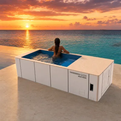 NEW DESIGN 20ft Container Pool Cheap Fiberglass Prefabricated Above Ground Swimming Pool for Family Backyard Garden