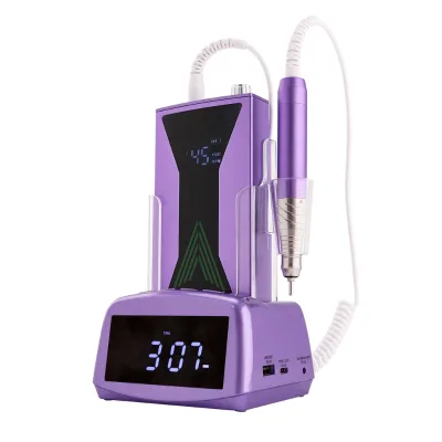 Portable Strong Nail Drill Machine Cordless Clock Charging Base Brushless Nail Drill Professional Electric Nail Drill 45000rpm