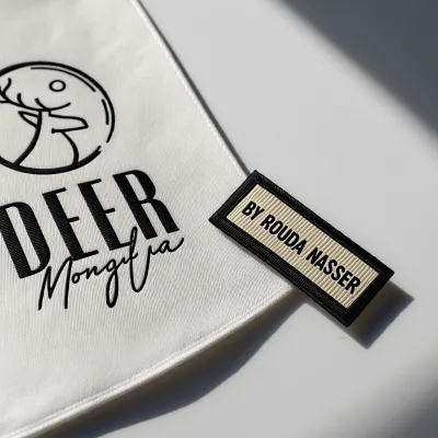 Custom Logo Embroidered Fabric Embroidery Cloth label 3D Custom Woven Iron on label