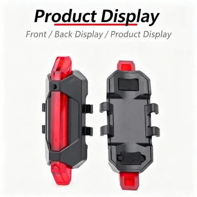 Rechargeable USB LED Bicycle Tail Light Mountain Bike Safety Warning Front and Rear Flashing Lights Night Riding Accessories