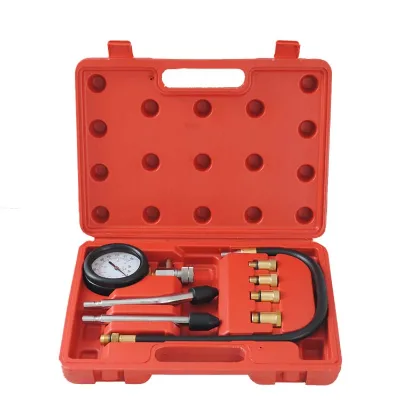 Portable Motor Pressure Gauge Compressor Cylinder Tester Diagnostic Tool Kit
