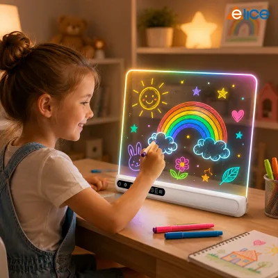 Factory Direct Hot Selling Home Office Shop Menu Display Rechargeable RGB Acrylic Erasable Touch LED Drawing Board