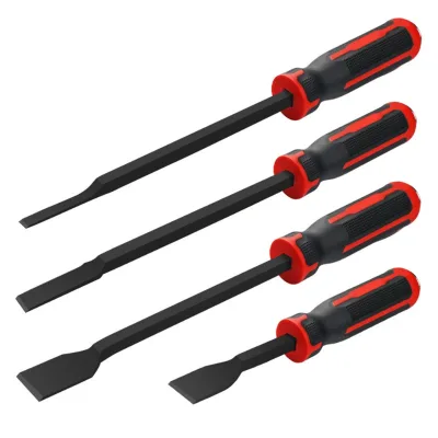 Gasket Scraper Chisel Set with Comfortable Grip 4 High Performance Blades Ideal for Automotive and Industrial Applications