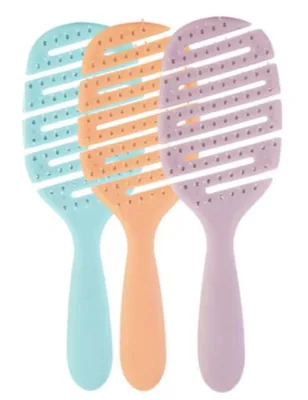 Custom Logo Wet and Dry Curved Vent Massage Vent Hair Brush for Curly Hair Brush Detangling Brush