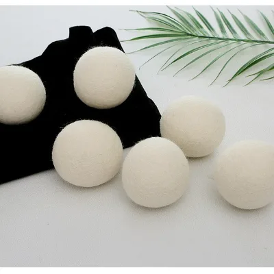 Premium WhiteFactory Wholesale Dryingball of crochet wool100% new zealand softener wool drying ball