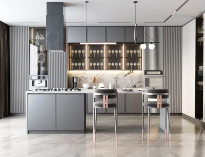 Modern Kitchen Cabinets Waterproof Stainless Steel Metal Kitchen Sink Cabinet