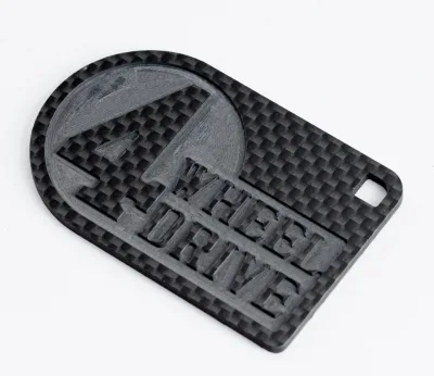 Custom Made Carbon Fiber Key Chain CNC Cutting Made Shape Pendant Key Chain Tag Keyring