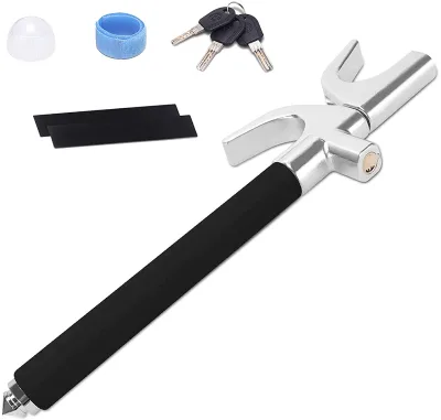 Hot Selling Wholesale Arrival Auto Blue Steering Wheel Lock Wholesale Cross Key 3 Keys Steering Steel Locks