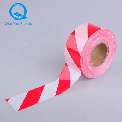 Hot Selling Factory Price High Quality OEM 75mm X 300m 75mm X 500m Ghana White Red Construction Safety Warning Tape