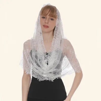 Hot Sell Latest Summer Short Wedding Bridal Veil Cheaper Lace Wedding Veil for Women 2024