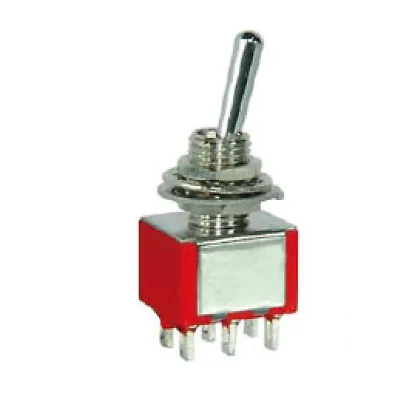 DPDT 6 Pin Mini Toggle Switch MTS-104 ON-ON MTS-105 ON-OFF-ON Panel Mount Small Miniature Toggle Switch