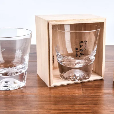 Good Quality Hand Engraved Lead Free Crystal Glass Whiskey Glass Stemless Wine Glass