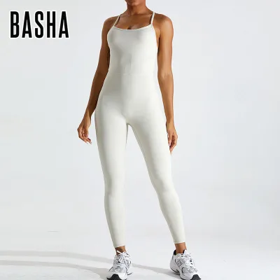 Bashasports Skinny-back Bodysuit Slim-fit Dance Tracksuit Fitness Bodysuit
