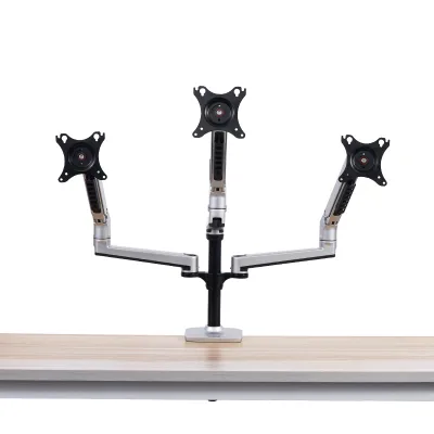 Aluminium Gas Monitor Arm Multi Monitor Stand Arm Computer Stand Freely Left Right Universal Rotation Three Screen Monitor Stand