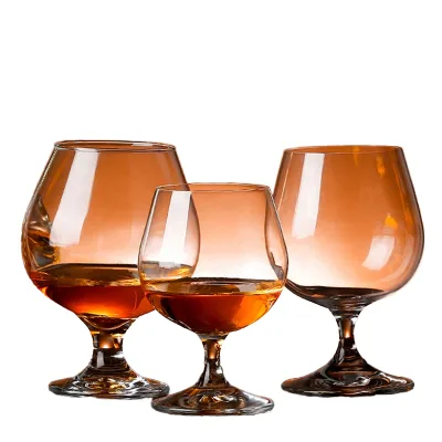 Classic Clear Crystal Handmade Eco-Friendly Brandy Snifters 250ml Ready to Ship for Whiskey Wine Parties