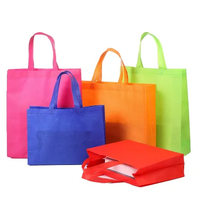 Wholesale Foldable Non-Woven Bags Daily Use Reusable Gift Bags Multicolor Non-Woven Tote Bags With Handles