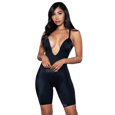 All Day Every Day Black Bodyshaper Womens Firm Control Shapewear Bodysuit Full Body Shaper Slimmer Open Bust Shapewear Slimming