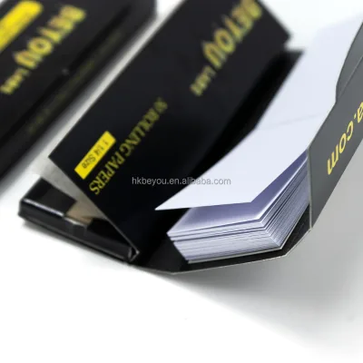 cleaner burn OEM hemp rollling paper 32+32 tips fast burning   Smoking Accessories  perforated tips  pre rolled paper