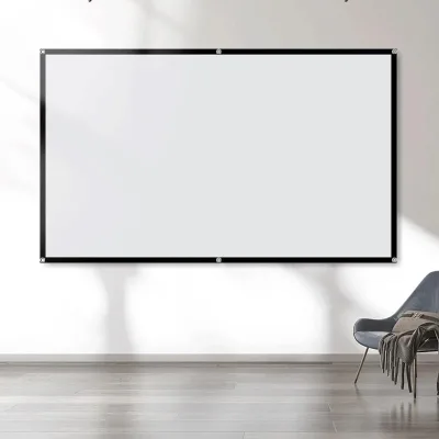 Projector Screen 60 72 84 100 Reflective Fabric Projection Screen 120 Inch Projector Screen Fabric