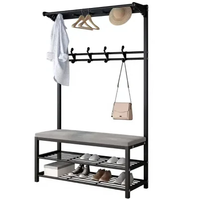 Modern Style Multipurpose Entryway Storage Furniture Shoe Changing Hanging Bag Display Shelves for Home & Mall Living Room